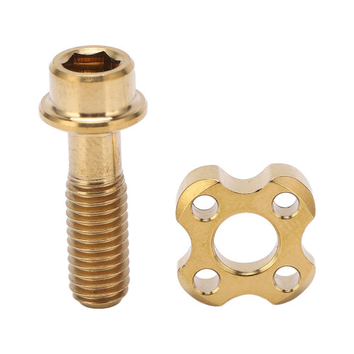 RISIKO Titaniumlegierung Frontschaltwerbe-Schraubdichtung – Gold, ca. 7g 1