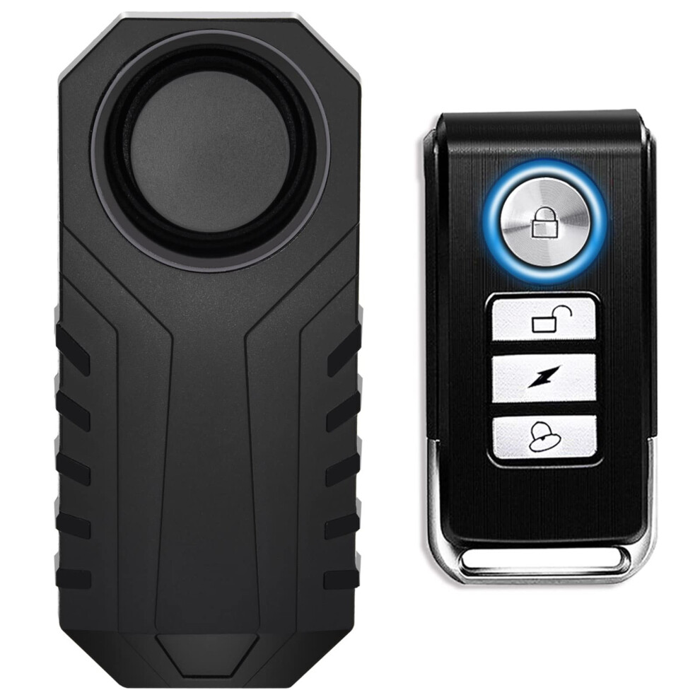 Bike Alarm 113Db Wireless Anti Theft Alert With Remote, Adjustable Sensitivity, Ip54 Waterproof, Usb Charging, Sos, 1Pk 9365369323698