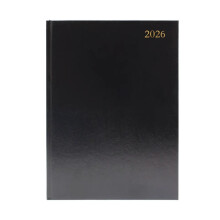 2026 Desk Diary Day Per Page Appointment A4 Black