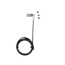 DICOTA Cable de bloqueo - 2 m - Preajustado - 4 cifras - Negro - Acero