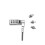 DICOTA Cable de bloqueo - 2 m - Preajustado - 4 cifras - Negro - Acero 2