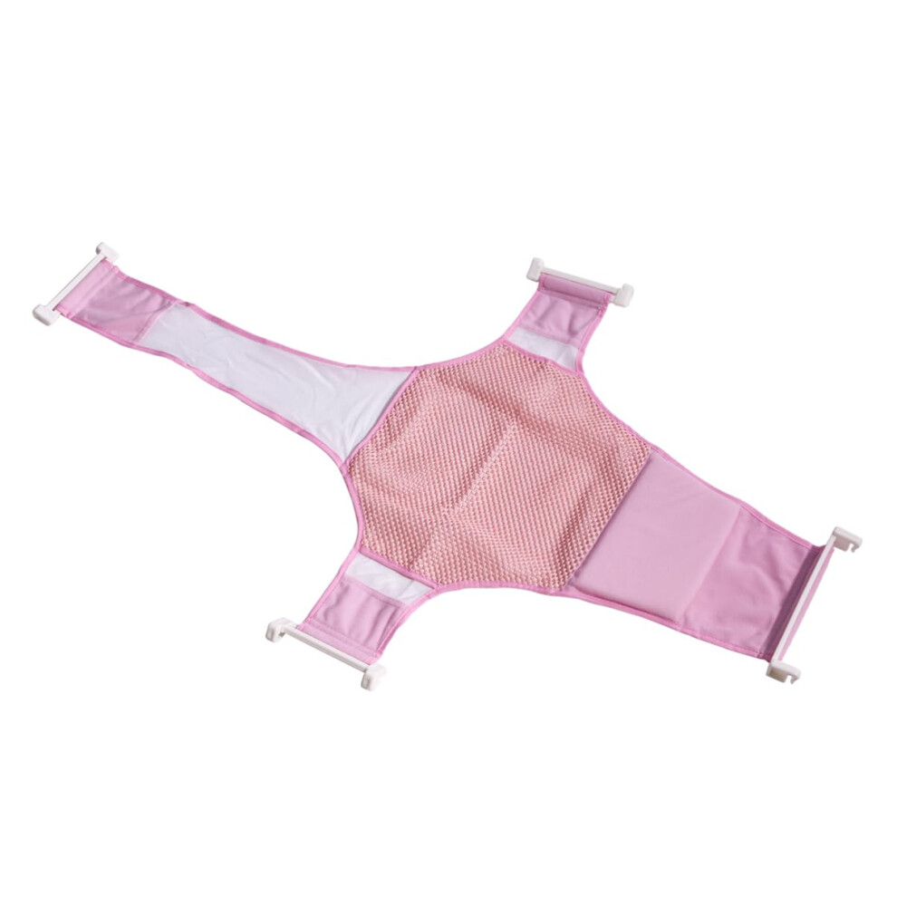 Baby Bath Seat with Comfortable Head Support, Quick Dry Mesh Sling for Newborn Infant Tub Safety