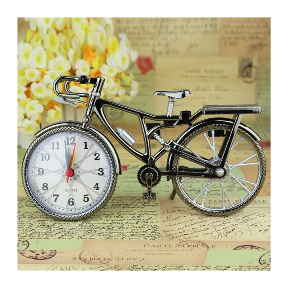 Retro Bicycle Alarm Clock with Creative Vintage Bike Design for Desk and Home Decor