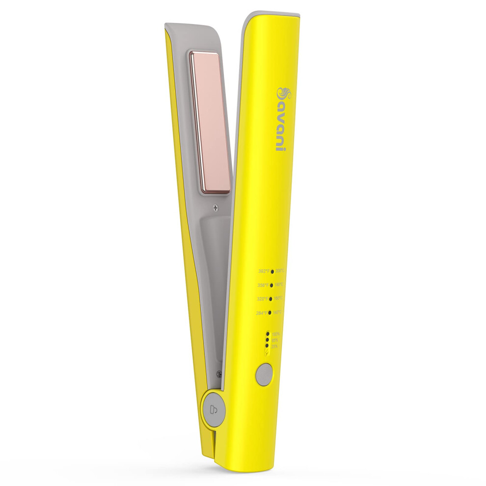 Cordless Hair Straightener with Fast Ceramic Heating, Ionic AntiFrizz Plates, 4 Temps, Dual Voltage