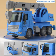 (Crane Blue) Construction Vehicles Engineering Toys Pull Back Cars Excavator Trucks Toys