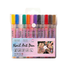 (2pcs) 12 Colors Nail Art Pens Set, Nail Art Markers Polish Pen for 3D Nail Art, Nail Art Tools for Dotting Drawing Painting Point Liner DIY