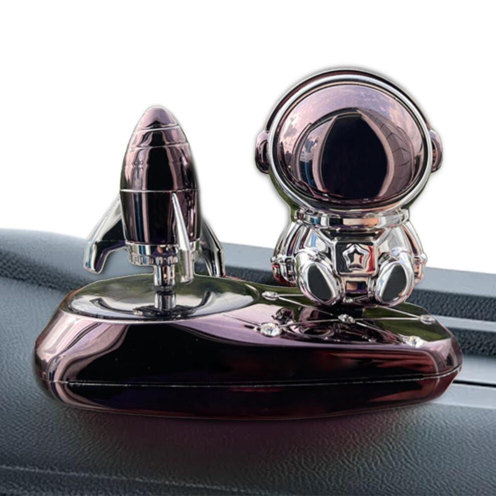 Astronaut Car Air Freshener Solar Rotating Diffuser For Dashboard Office Home Ornament (, Floral Scent) Purple 9164114051523