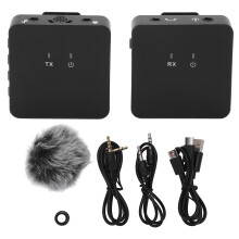 Støjreducerende mikrofon med plug and play trådløs lavaliermikrofon til iPhone Android universelt trådløst system omnidirektionel lydoptagelse