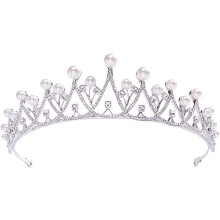 Silver Rhinestone Bridal Tiara Crystal Wedding Crown Headpiece Elegant Sparkle for Brides