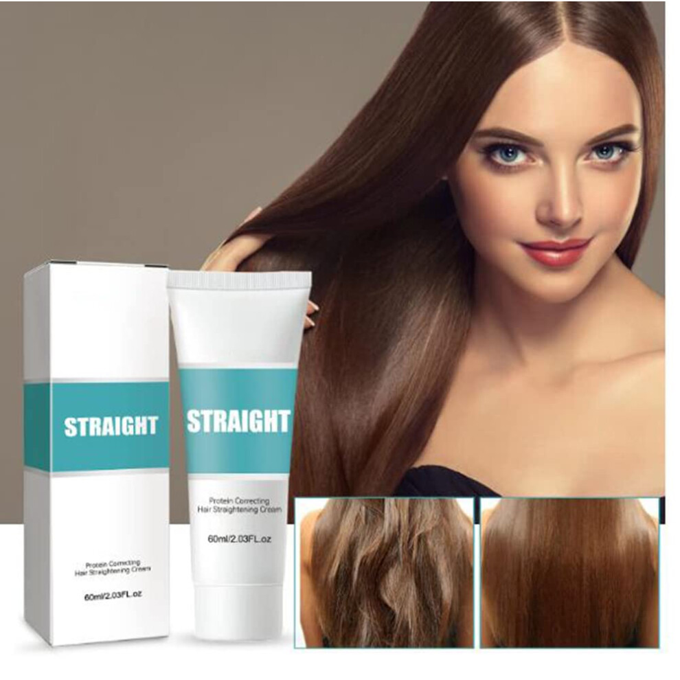 Cream Protein Hair Straightening With Collagen For All Hair Types, Frizz Control And Silk Gloss Finish