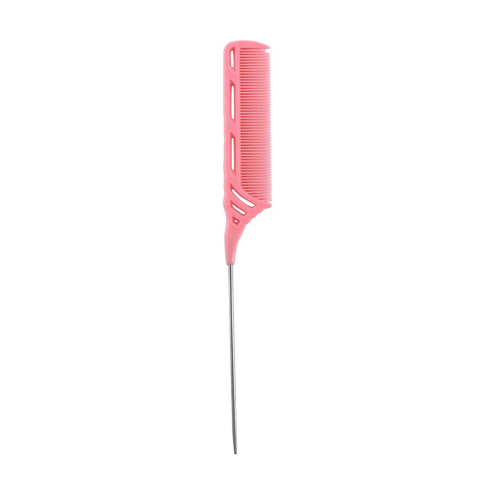 Unisex Pink Rat Tail Comb For Hair Styling, Heat Resistant Anti Static Fine Tooth Comb For Precise Sectioning
