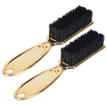 Hairdring Accory Professional Hair Scissor Storage Rack Holder, 2Piece Set, Silver, Retro Oil Head Brush, Sweep Brush