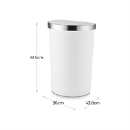 Tower Tower Curved Sensor Bin 50 Litres - White 1