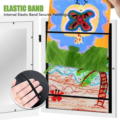 Kids Art Frame A4 Front Opening for Easy Artwork Change, Changeable Children Artwork Display 1