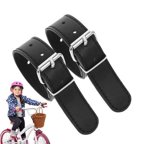 Cycle Basket Cargo Straps Beach Cruiser Front Handlebar Basket Decoration Strap Adjustable Quick Release Black