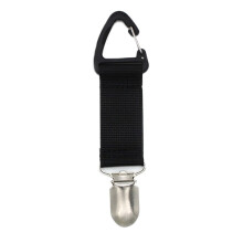 Hat Clip for Backpack Travel, Durable Black Canvas Cap Holder, Easy Outdoor Attachment