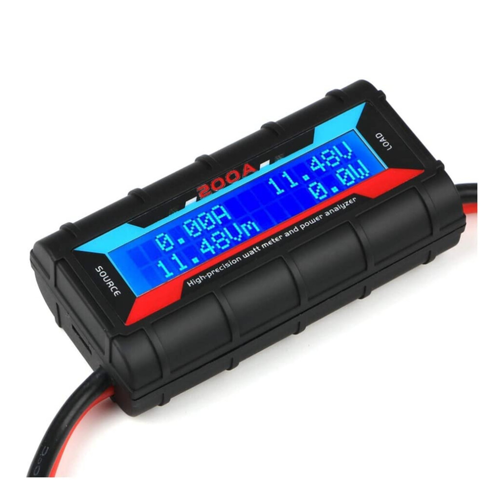 Rc Power Analyzer 200A Watt Meter With Backlit Lcd For Drones And Rc Battery Monitoring 9164114188212