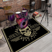 Drum Rug NonSlip Soundproof Mat for Bass Drum and Snare, AntiVibration Carpet 160x240cm