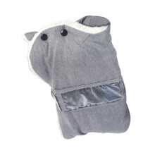 Stroller Gloves with PushButton Mount, Waterproof Winter Mittens, Warm Hand Muff Gray