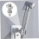 Adjustable Shower Arm Bracket Wall Mount Holder, Rust Resistant, Easy Installation for Bathroom 3
