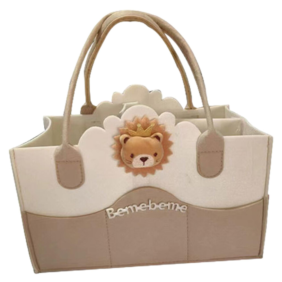 Baby Diaper Caddy Nursery Organizer with MultiCompartment Thickened Felt Design for Mom