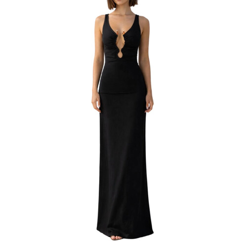 (L, Black) Robe d'été femme, les soirées.