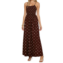 (L, Coffee) Robe longue sans tenues décontractées.