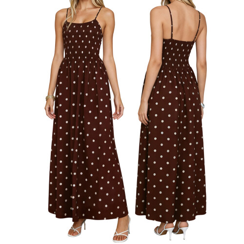 (L, Coffee) Robe longue sans tenues décontractées. 1