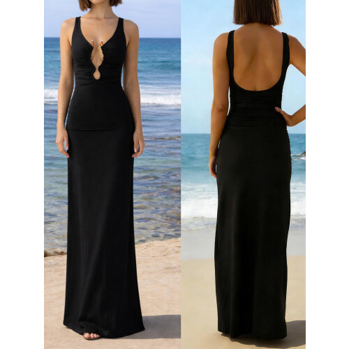 (L, Black) Robe d'été femme, les soirées. 1