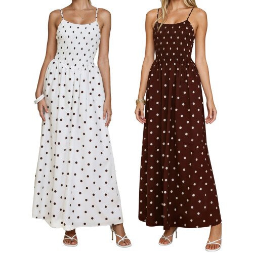 (S, White) Robe longue sans tenues décontractées. 2