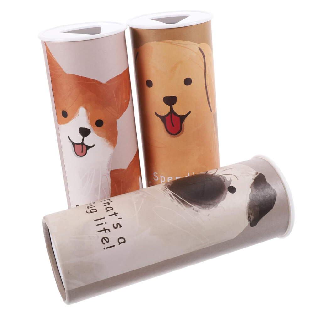 Car Tissue Holder 3Pcs Round Cylinder Box Easy Access Stylish Design For Car Home And Travel 9365369423909