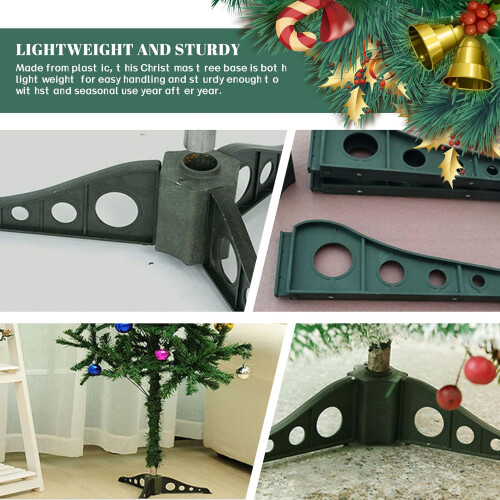 Christmas Tree Stand Plastic Removable Triangle Base for 0.79' Diameter Xmas Trees 1