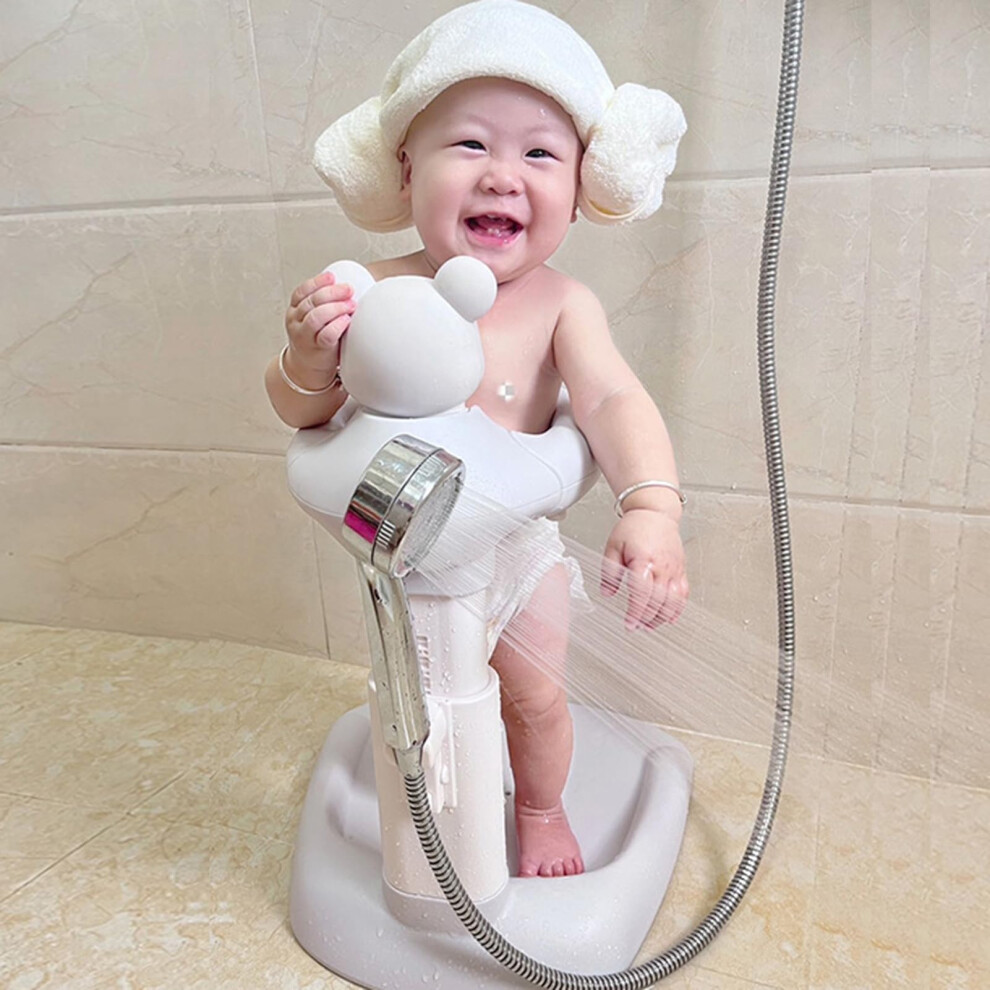 Adjustable Baby Bathtub Stand With Antislip Support For Infant And Toddler Bath (Grey) Grey