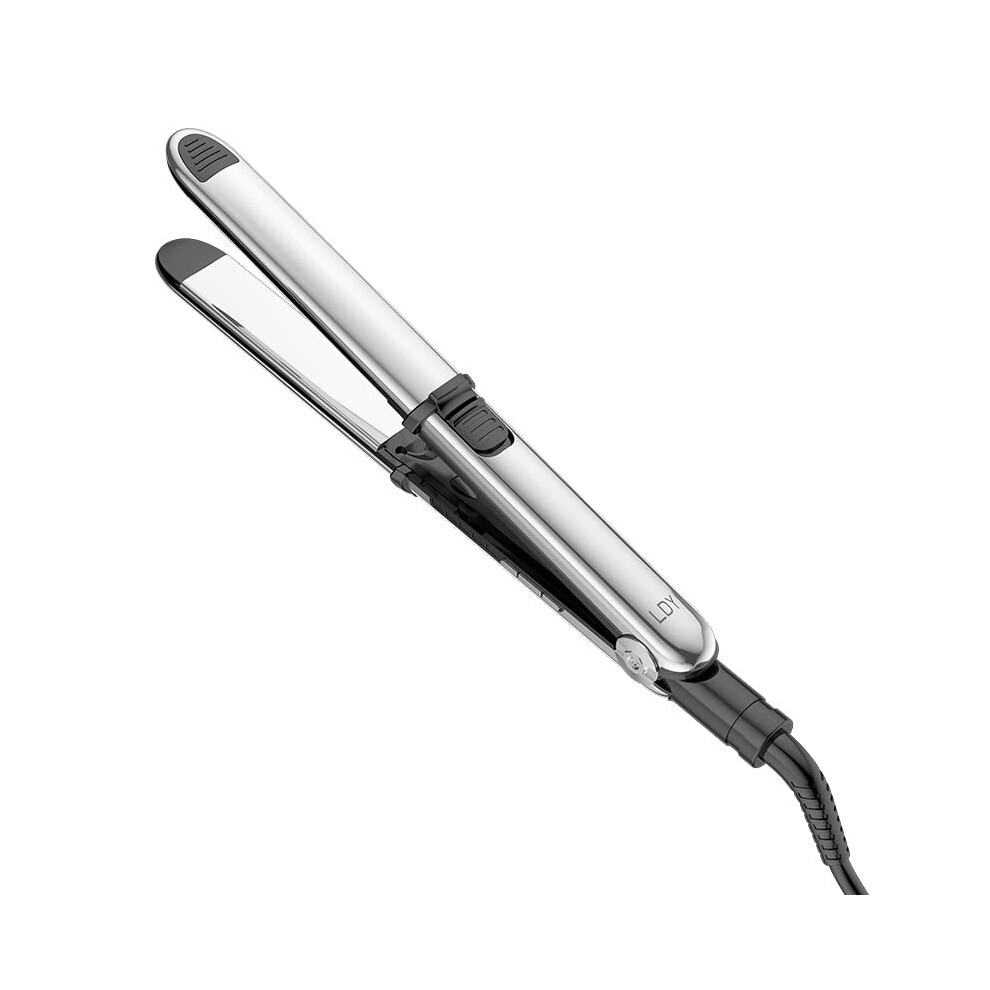 Black Professional Nano Titanium Hair Straightener Flat Iron For Wet And Dry Hair With Fast Heating Digital Control (Black)