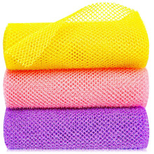 3 Pcs African Exfoliating Sponge Set with Deep Exfoliating Texture and Extra Long Stretch Design