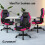 ELFORDSON ELFORDSON Gaming Chair Racing Office Executive Computer Work Purple 10