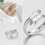Sterling Silver Hug Ring, Hug Ring, Adjustable Couple Hug Ring, Romantic Love Hugging Hands Open Ring 2