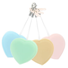 4 Pack Heart Shaped Microfiber Screen and Lens Cleaning Cloths with Keychain for Phones Glasses Cameras Mirrors