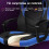 ELFORDSON ELFORDSON Gaming Chair Racing Office Executive Computer Work Blue 4