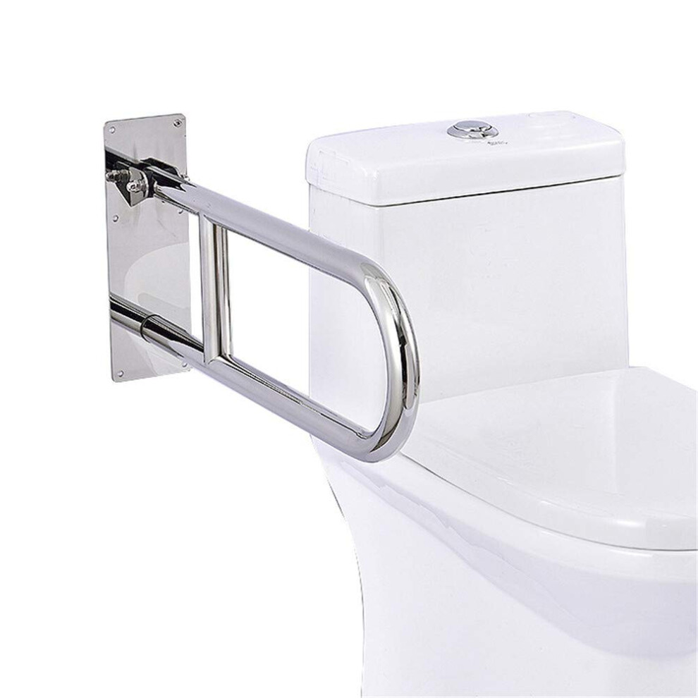 Bathroom Grab Bar Foldable Handicap Safety Rail AntiSlip Stainless Steel Wall Mounted for Toilet Shower Bathtub