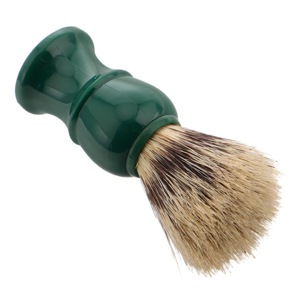 Beard Brush with Gentle Soft Bristles for Men's Beard and Mustache Grooming Travel Shaving Brush