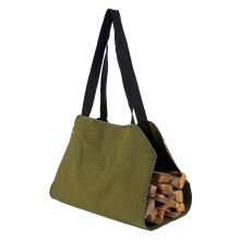 Firewood Storage Bag Outdoor Canvas Portable Multifunctional Green Firewood Organizer Bag