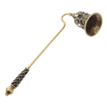 Antique Candle Snuffer with Rhinestone Trim for Safe Flame Extinguishing and Elegant Home Decor