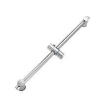 Adjustable Shower Rod 304 Stainless Steel with Bracket for Bathroom Nozzle, 66cm White