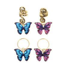12pcs Butterfly Hair Charms for Braids Spiral Dreadlock Hair Jewelry for Women Festival Styling