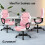 ELFORDSON Gaming Chair Racing Office Executive Computer Work Pink 10
