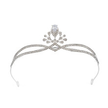 Elegant Silver Rhinestone Wedding Tiara for Women Crystal Bridal Crown for Prom and Birthday Party