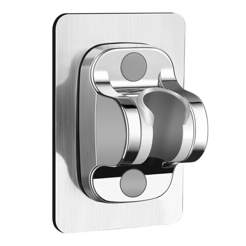 Adjustable Shower Head Holder with Strong Adhesive, NoDrill Wall Mount Bracket for Bathroom