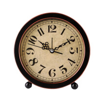 Silent Alarm Clock with Vintage Retro Design, NonTicking Desk Clock for Bedroom and Office Decor