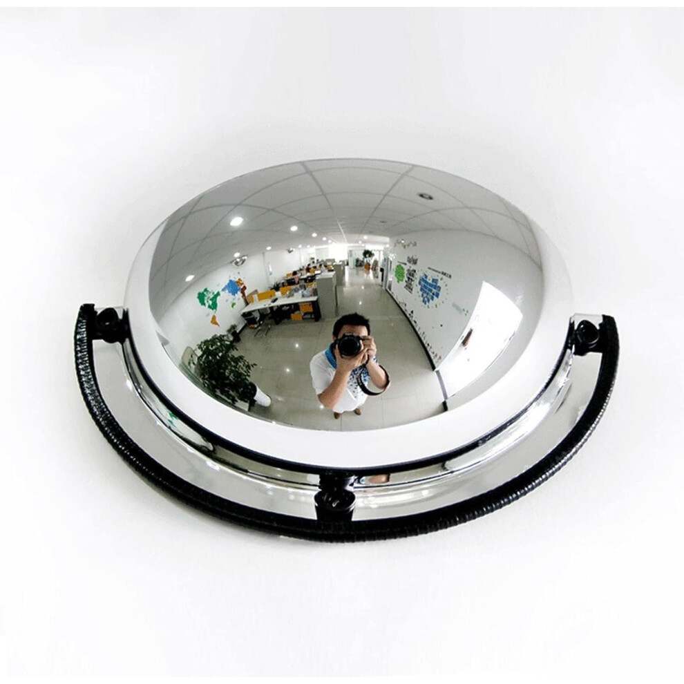12/15/19/60 Inch Acrylic Convex Safety Mirror, 180 Wide Angle View For Garage, Driveway, Warehouse 9164114228741